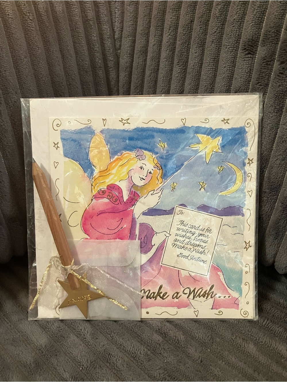 Make a Wish Fairy Card Set with Gold Star Pencil Magic Wand